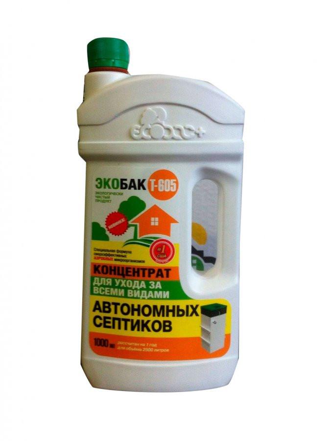 Экобак Т-605 концентрат для ухода за всеми видами автономной канализации